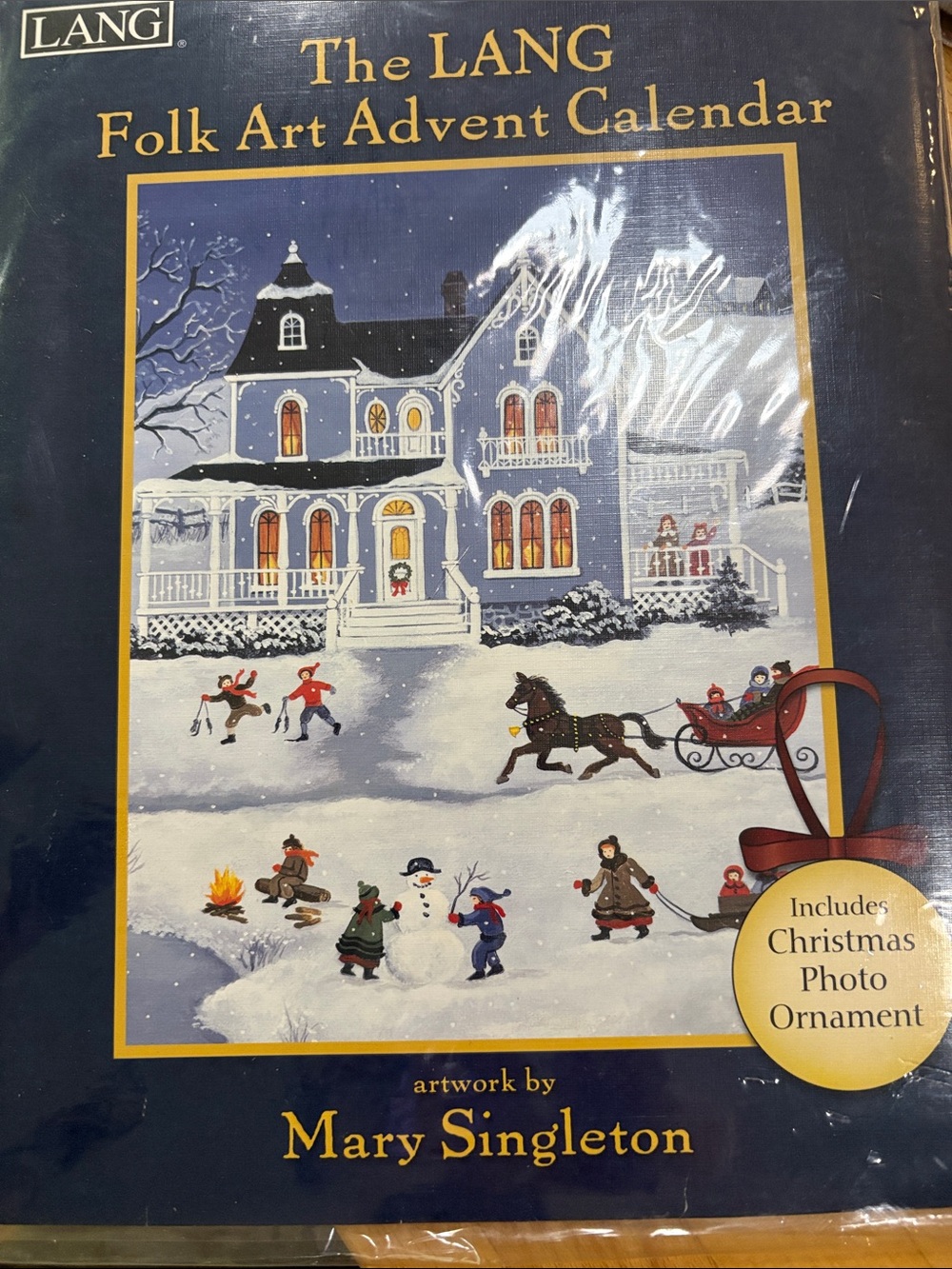 New LANG Folk Art Advent Calendar -artwork by Mary Singleton